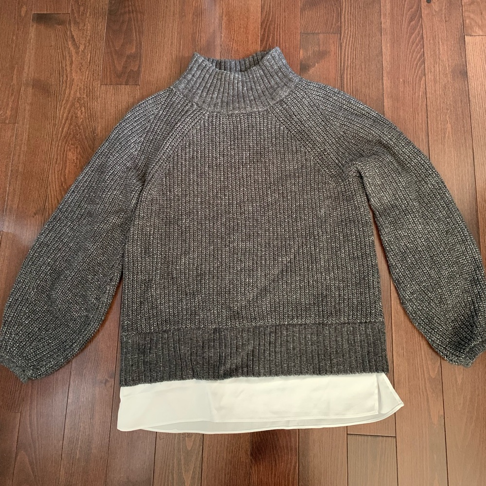 Ann Taylor sweater with white trim